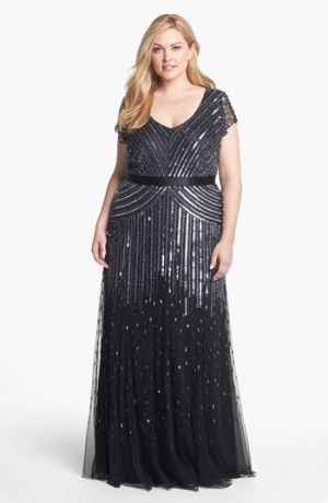 plus size beaded gowns