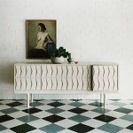 Black and white floor: Fab mid-century style sideboard