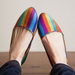 Luscious bright striped shoes