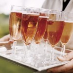 Luscious entertaining - mylusciouslife.com - Silver tray filled with glasses of champagne