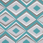 Geometric prints - Mood fabrics - Turquoise 23 Geometric Prints HC21429