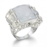 Neo Deco Silver Cocktail Ring by Alexis Bittar