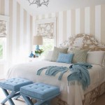 Sophisticated bedrooms - Luscious bedroom design with blue, beige tones