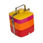 Colourful life - Vivo Square Bento Box in Red Orange Pink Yellow