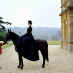 Historical fashion styles - mylusciouslife.com - Lady Mary on a horse - the hunt at Downton Abbey