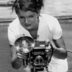 young jackie bouvier kennedy onassis with a camera