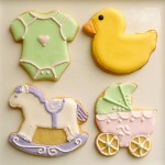 a luscious childhood - beautiful baby shower cookies
