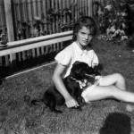 Jackie Bouvier's tenth birthday with Tammy the dog