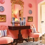 Blue china, white and pink room by Mary McDonald