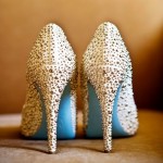 Glamarama shoes with blue sole