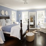 Blue and white photos - bedroom
