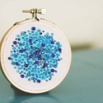 Blue sparkly embroidery hoop home decor by makenziandmadilyn - wanelo