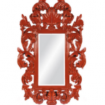 Bold colored Hollywood Regency style mirror