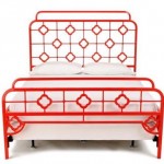 Luscious red pictures - Chinoiserie bed frame