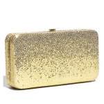 Nordstrom - Under One Sky Box Clutch - Gold sparkle