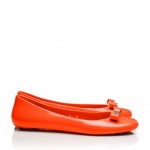 Tory Burch shoes - jelly BOW BALLET FLAT - orange
