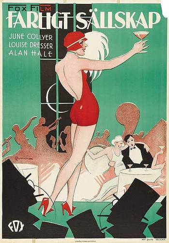 Not Quite Decent 1929 poster - Art Deco fashion illustration