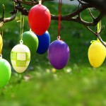 Colourful Easter egg tree