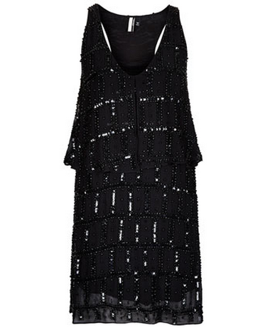 Topshop LIMITED EDITION Black beaded Flapper dress