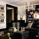 Glamorous living room dining library - Ralph Lauren Gold