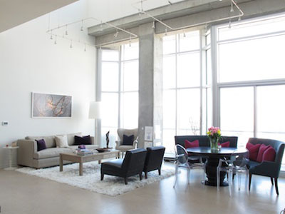 Gwyneth Paltrow - Nashville Tennessee loft - Living and dining room