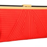 Jessica McClintock - Frame Pleated Clutch Red bag