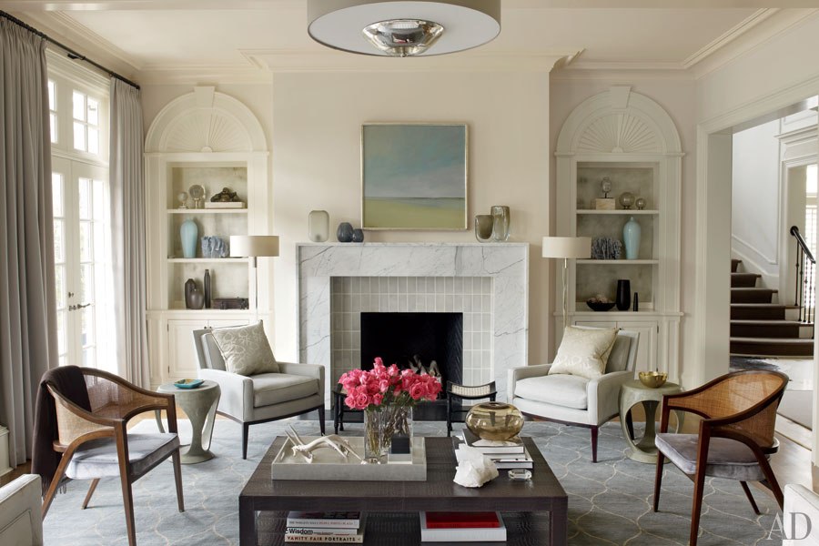 Living room of Melisse Shaban and Jane Elizabeth Phillips's Raleigh, North Carolina home by Russell Groves