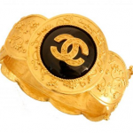Glamorous jewellery - gold chanel cuff