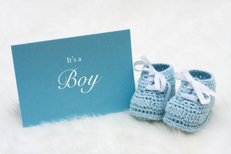 It's a boy card and blue booties