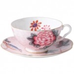 Wedgwood Dinnerware - Pink Cuckoo Tea cup and Saucer