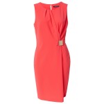 Over fifty and fabulous fashion - Betty Barclay Wrap Dress Hot Coral
