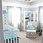Pinterest baby nursery - Blue grey white modern baby nursery decor