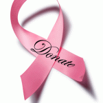Donate to cure breast cancer ribbon