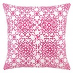 Stylish home decor: seville pink embroidered pillow