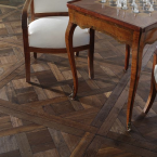 Wooden inlay flooring pattern
