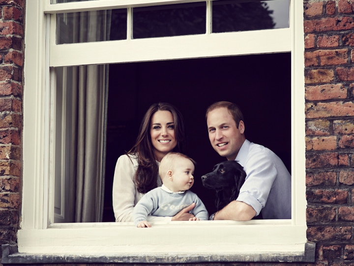 Kate, William, George and Lupo