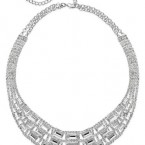 Macy's sale: Charter Club Silver-Tone Glass Stone Collar Necklace