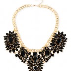 Macy's sale: Haskell Gold-Tone Jet Mixed Bead Statement Frontal Necklace