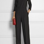 VALENTINO Cutout wool and silk-blend crepe jumpsuit