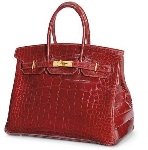 Red Hermes Birkin bag