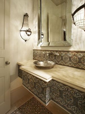 Moroccan-Bathroom-Design-white-wall-and-washbasin-and-chandelier-and-carpet-and-wooden-floor-and-door.jpg