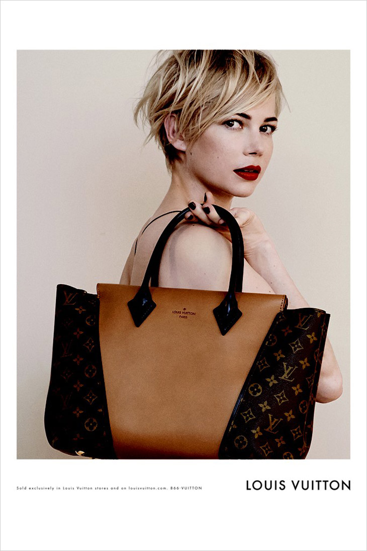 LUSCIOUS HANDBAGS: Michelle Williams by Peter Lindbergh for Louis Vuitton 2014