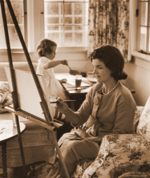 jackie-kennedy-painting-with-children-1.gif